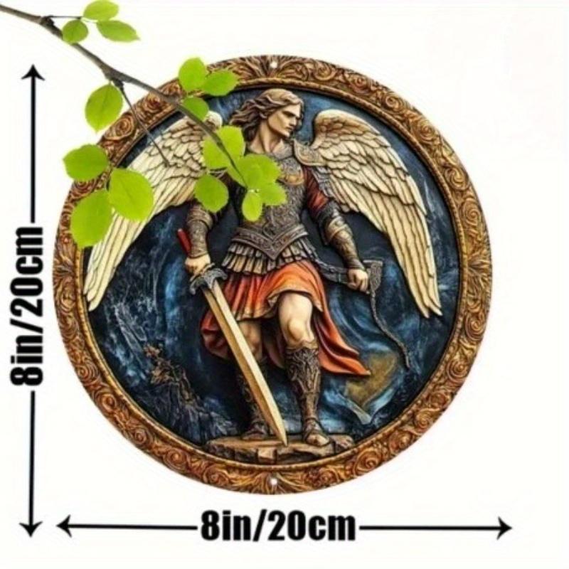 

2d Швидкий 20*20см, Вінтажний Дерев яний Настінний Декор на Тему Ангелів, Кругла Дерев яна Декоративна Табличка для Дому, Кухні, Спальні, Бару. 20x20cm