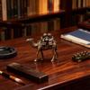 Vintage Brass Camel Figurine Miniature Desktop Craft Home Decor Heavy Cute Animal Statue Home Accessories