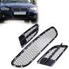 Czarny ABS Przedni Dolny Zderzak Siatka Grill Osłona Lampy Przeciwmgielnej Zestaw do BMW E90 E91 Seria 3 325i 328i 335i 2005-2008 Zamienniki Samochodowe