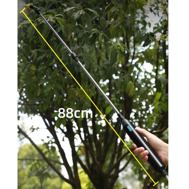 Spruzzatore da Giardino Elettrico 5L Manico Ricaricabile 4 Modelli di Nebulizzazione Lancia Telescopica Spruzzatore d'Acqua per Giardino