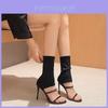 Roman Sandals For Women High Heel Summer With Rubber Sole And Pu Upper