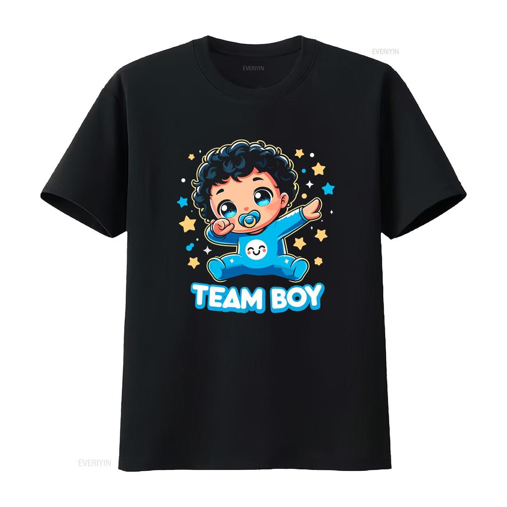 Team Boy Baby Gender Reveal Party Announcement T Shirt vintage Washed Stylish graphic Soft designer clothes Casual Comfortable