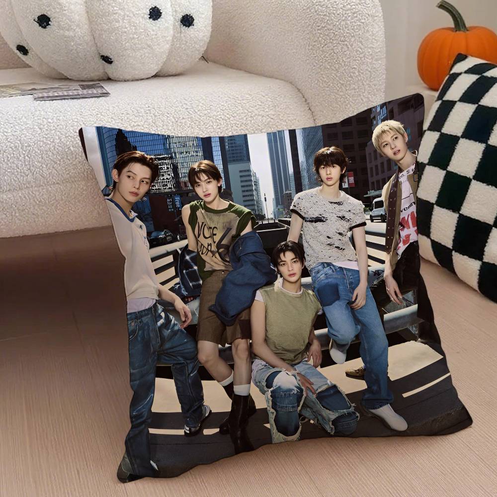 Heißer K-Pop-Stil C-Cortis Sänger Kissenbezug Milbendichter Kissenbezug Versteckter Reißverschluss Seidiger Kurzer Plüsch Sofakissenbezug