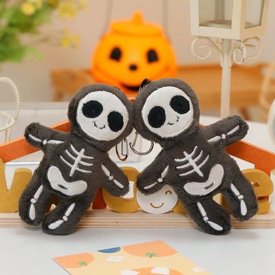 Halloween Skeleton Plush Pendant Doll Halloween Props Skeleton Toys Send Boys and Girls Plush Toys Bag Room Decor