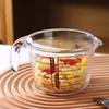Yousheng Glass Measuring Cup with Handle 500/1000ml Heat-Resistant Pouring Spout Liquid Measurement Tool Easy-Pour Spout Cooking Utensil for Milk Eggs