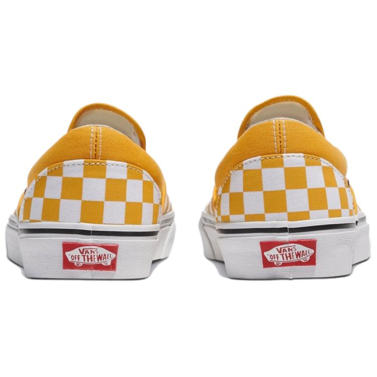 Vans Slip-On Color Theory Checkerboard Classics Comfortable Non-Slip Durable Low-Top Skate Shoes Men sneakers Yellow VN000BVZLSV1