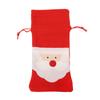 Christmas Wine Bottle Set Party Table Decor Wine Bottle Cover Red Velvet Dress Santa Claus Costume New Years Dinnerware Decor