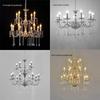 Crystal Chandelier Wedding Hall Ceiling Decoration - Single/Double Layer Wrought Iron Prop