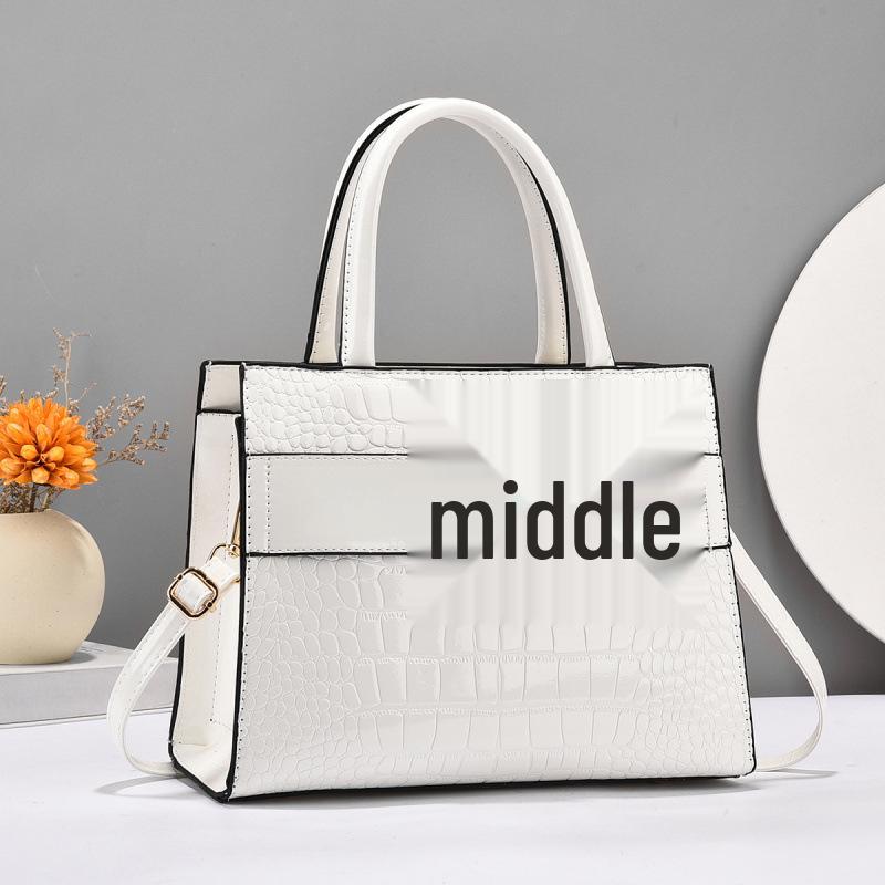 Taizhou Shiny Crocodile Pattern Women's Versatile Handbag - Trendy Large Capacity Shoulder & Crossbody Bag