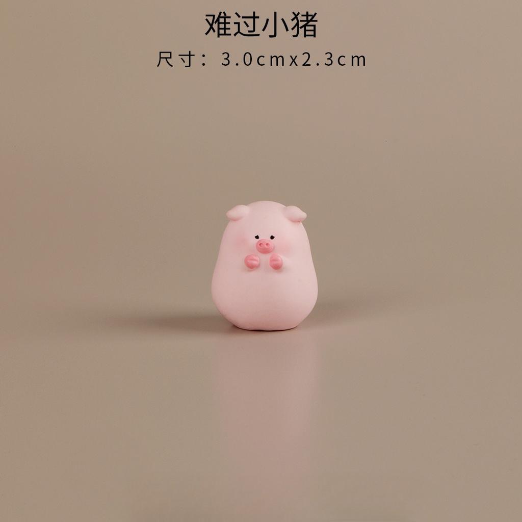 1pc Creative Cartoon Cute Little Pig Micro Landscape Decoration Accessories, Doll House Desktop Small Ornaments