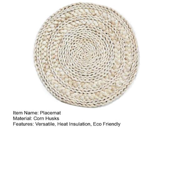 Wiederverwendbare Tischunterlage Hitzebeständige Isoliermatte Japanische Handgefertigte Blumenförmige Maiskolben-Tischmatte für Esstisch Rutschfest Fleckenabweisend Untersetzer