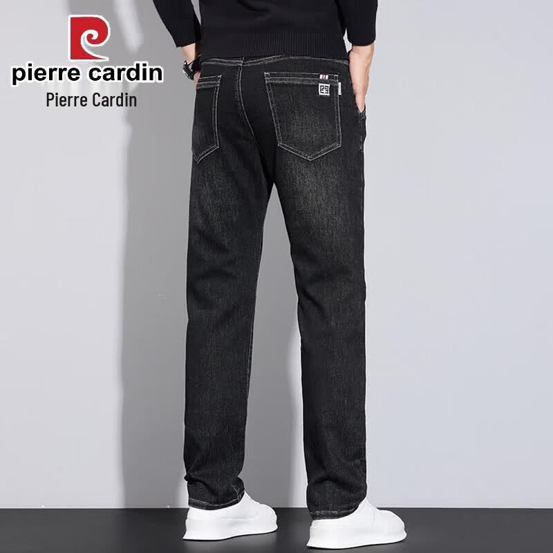 Pierre Cardin Men s Straight-Leg Stretch Denim Jeans 33 черный серый