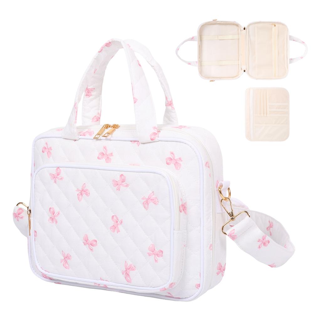 Travel Hanging Toiletry Bag Portable Waterproof Women Makeup Organizer Bag Handheld Large Capacity Cosmetic Toiletry Storage Bag