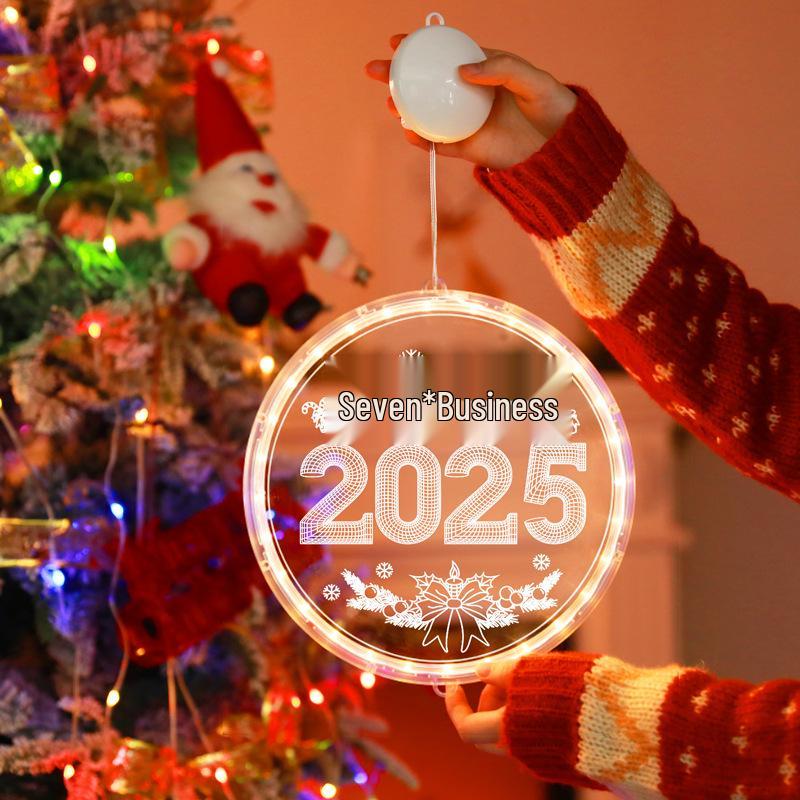 Battery-Operated LED Christmas Luminous Letter String Lights with Suction Cups