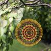 10 Inch Metal Wind Spinner Mandala Flower Design with 360 Swivel Hook for Outdoor Garden Patio Balcony Decor All Season Gift