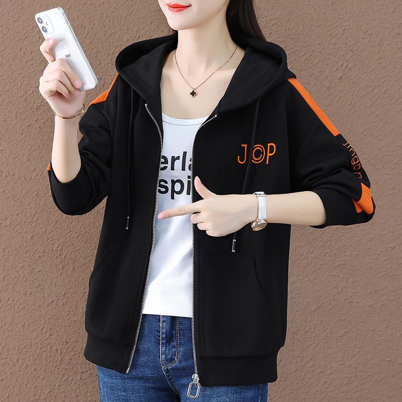 

Женский осенне-зимний кардиган на молнии, повседневный топ L чёрный