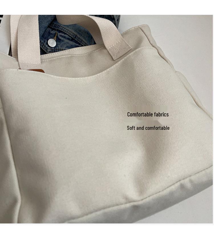 Versatile Large Capacity Single Shoulder Canvas Tote Bag