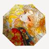 1pc Floral Fantasy Elegant Automatic Folding Umbrella with 8-Bone Iron Frame - Perfect for Festivals, Travel, Daily Use, and Gifts!R072