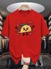Unisexs Crew Neck T Shirt Cute Cartoon Taco With Hearts Graphic Short Sleeve Casual Cotton Mexican Food Lover Streetwear Tees