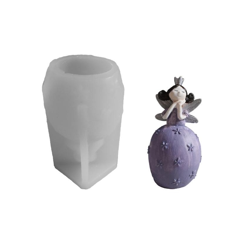 Candle Mold,Garden Elf Silicone Mold for Candle Making Angel Girl Candle Mold for Handmade Soap,Aromatherapys Candle
