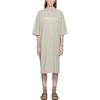 Fear Of God Essentials FW22 Gray Short Sleeve Midi Dress Smoke Letter Print Women dress FOG-FW22-062