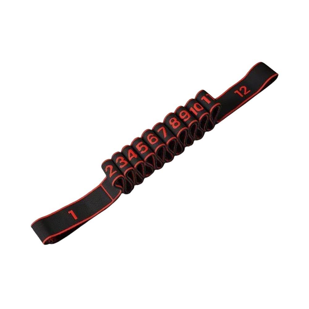 

Digital Yoga Stretching Belt 10/12 Grid Yoga Pull Strap Resistance Band Adult Child Red/12 Grids