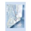 Women Fashion Water Drop Moonstone Pendant Short Clavicle Necklace