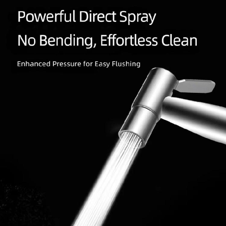 ABS Toilet Cleaning Nozzle Head with Front Water Outlet, Press Handle and Handheld Form for Daily Bathroom Use