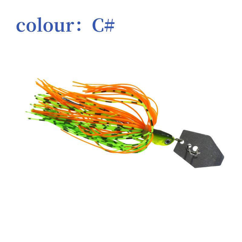 Anti-Snag Composite Spinnerbait with Whiskers, 10g/14g Water Deflector Lure