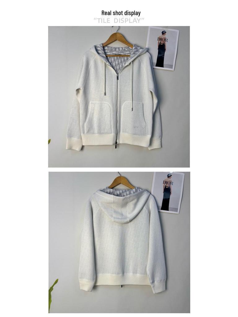 Nanyou 25SS Unisex Omkeerbare Gebreide Hooded Vest voor Herfst/Winter