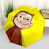 Curious George Fashionable Automatic Opening/Closing Folding Umbrella. Portable and Foldable, Ideal for Gift, Travel, and Daily Use.