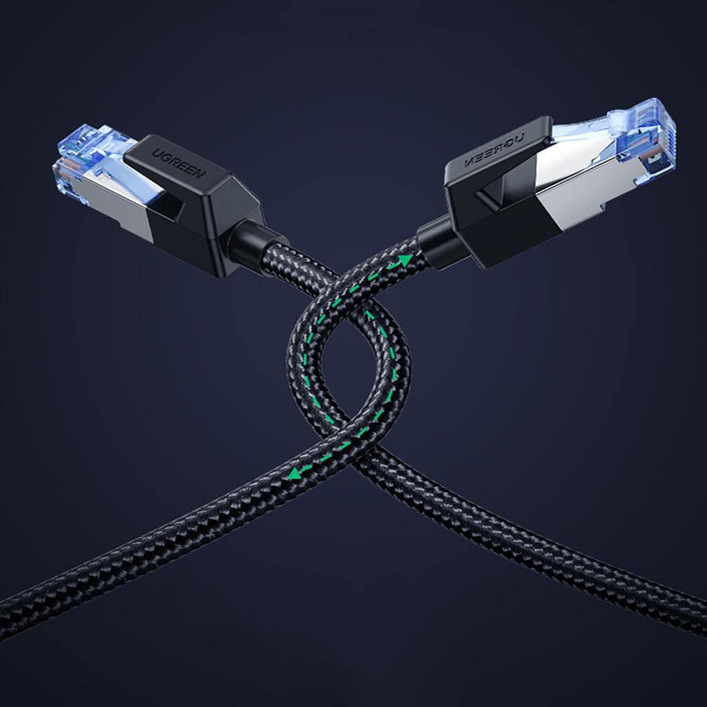 UltraShield Cat8 Ethernet Cable, 1.5m - High-Speed RJ45 Network Cable, Durable Copper Core – Black