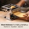 Pasta Maker Machine Stainless Steel Adjustable Manual Noodle Dumpling Press Two Cutters Spaghetti Fettuccini Lasagna Maker