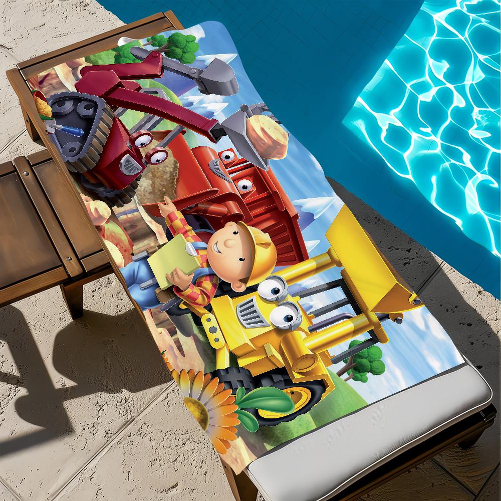 Towel B-BuilderS The Beach Bath Quick-Drying Lightweight Portable B-BobS Sauna Camping Swim Cute Pool Cartoon Travel