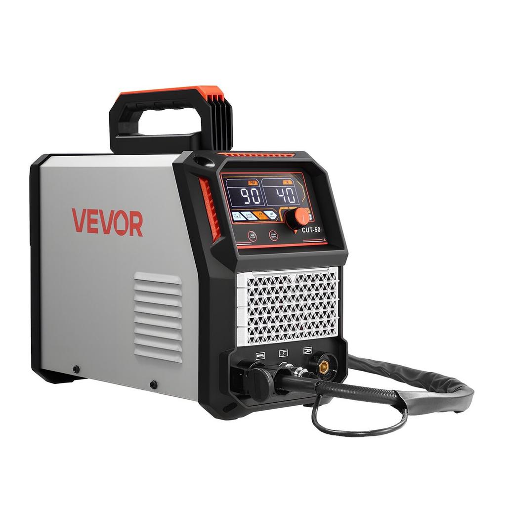 Plasma Cutter, 50A Plasma Cutting Machine, 220V Digital Display IGBT Inverter Cutter Machine with 2T/4T Function & Adjustable PA/PT Time for Home