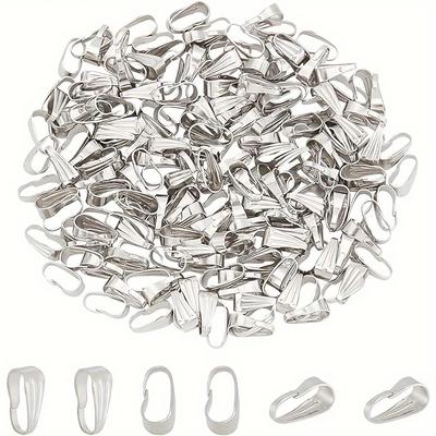 100/200/300pcs Simple and Elegant Alloy Pendant Buckle, Melon Seed Buckle Clip, DIY Accessory Buckle, Melon Seed Head Pendant Buckle