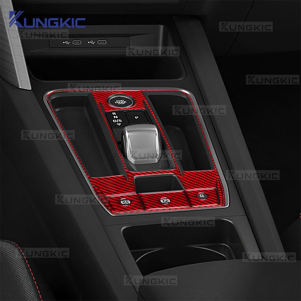 Real Soft Carbon Fiber Sticker For Seat Leon MK4 Cupra Leon Cupra Formentor 2020 2021 2022 2023 2024 LHD RHD Gear Shift Panel