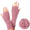 Écran Automne Cyclisme Conduite Hiver Gants Demi-Doigts Tricotés Femmes Moufles Gants Sans Doigts