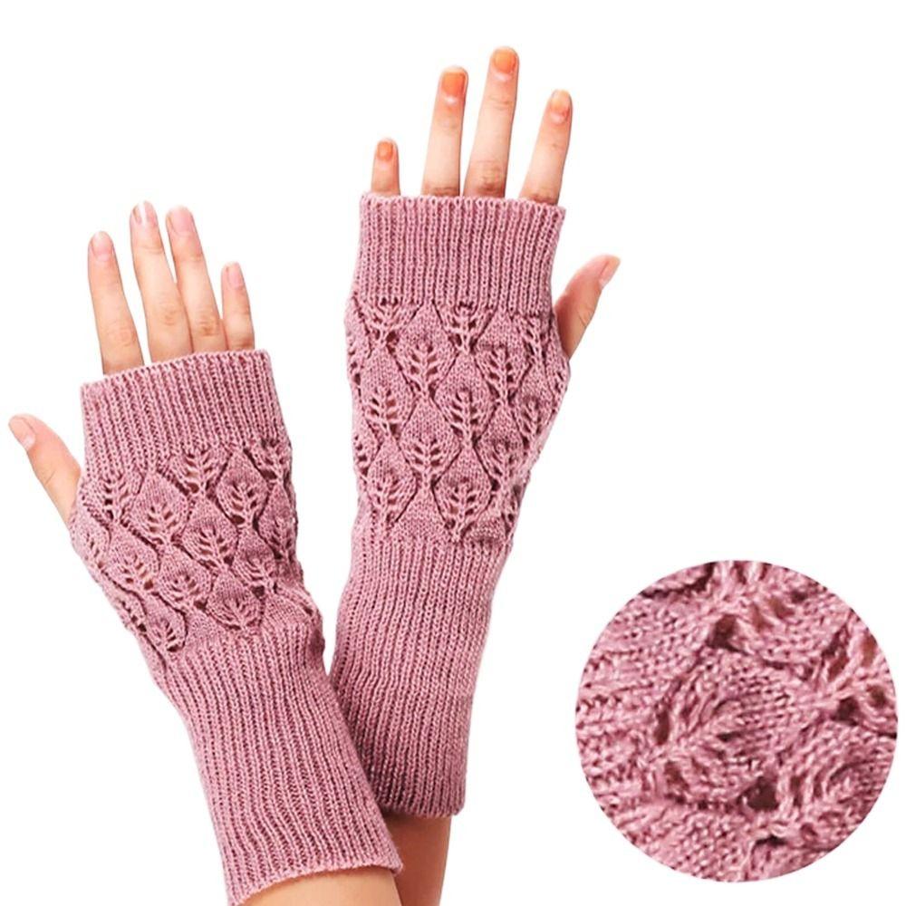 Écran Automne Cyclisme Conduite Hiver Gants Demi-Doigts Tricotés Femmes Moufles Gants Sans Doigts