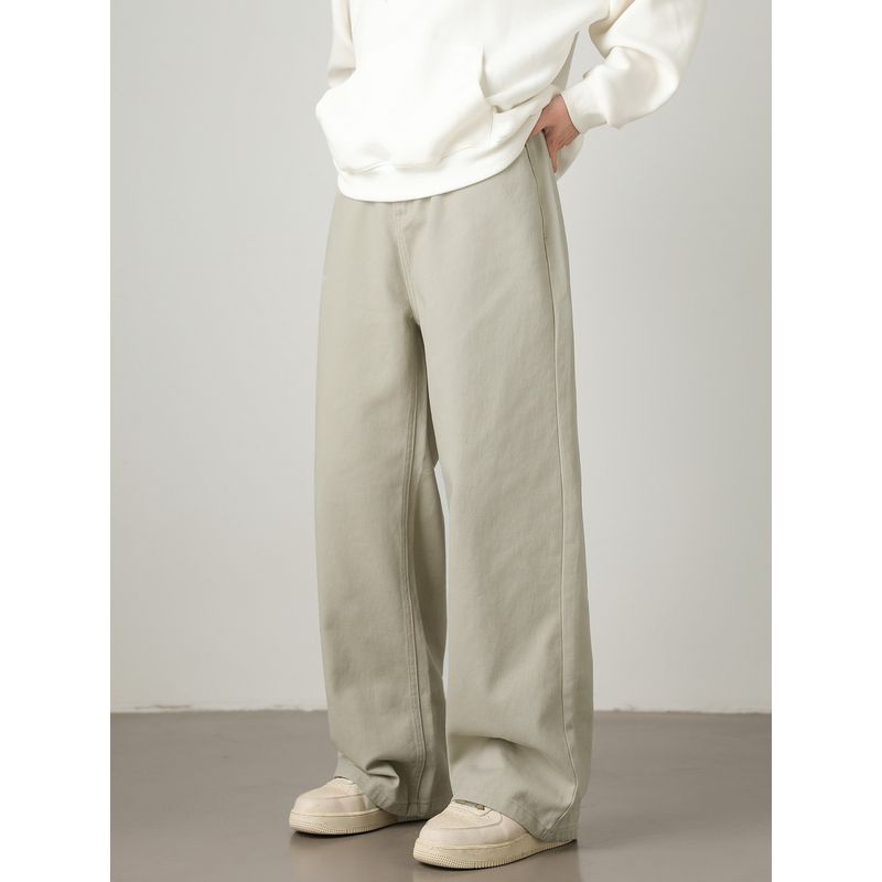 Pure Cotton Workwear Casual Pants Men's Straight-leg American Style Overalls 2025 New Arrival Autumn Loose Pants Wide Leg Matchet Pants