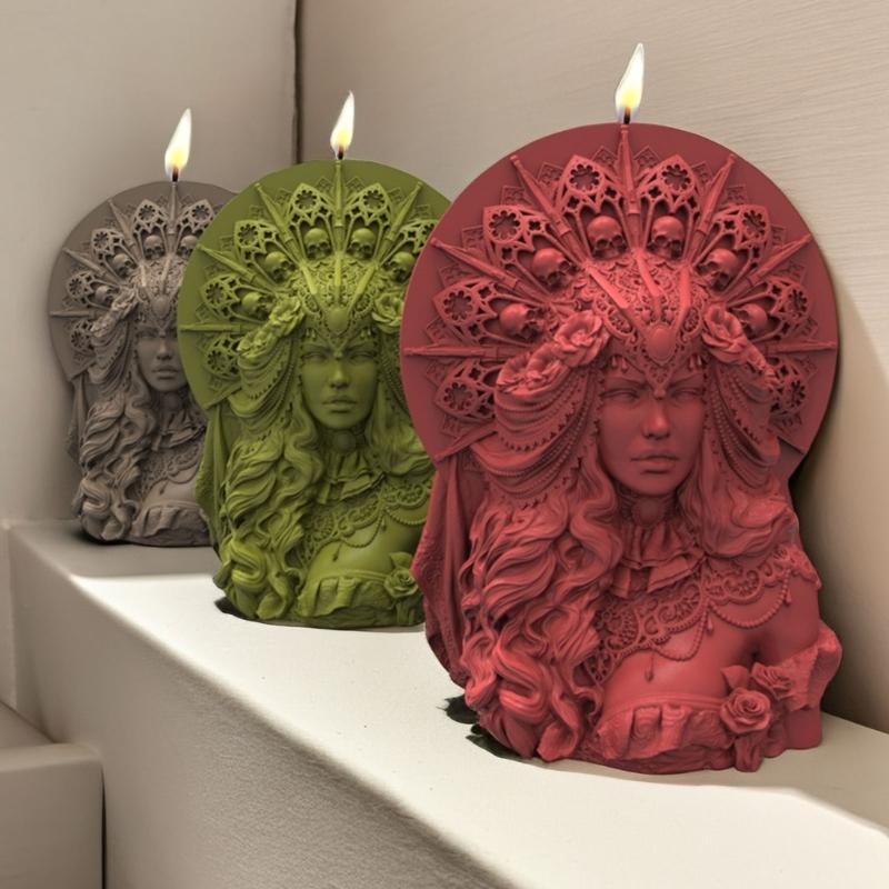 3D Sculpture Resin Mold Goddess Statue Resin Silicone Mold, for Making Vase Gypsum Ornament Home Decorations