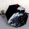 1pc Koi Fish Swimming Against the Current Umbrella with Plastic Handle,Suitable for All Seasons Home Travel Outdoor UmbrellaDD549
