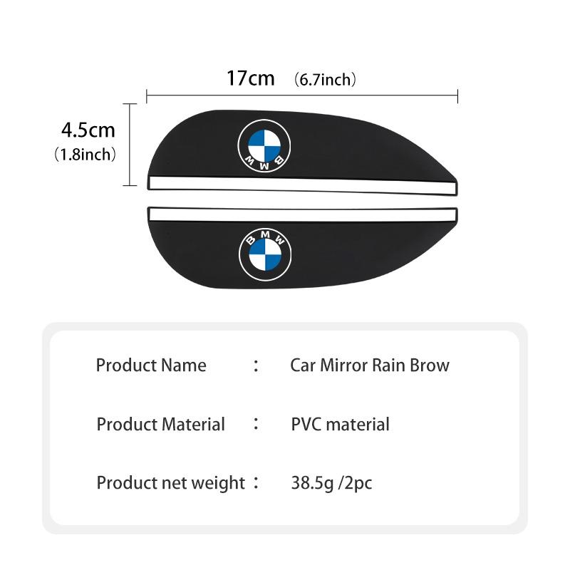 2pcs Car Side Rearview Mirror Rain Eyebrow Sun Visor Protector For BMW 1 3 5 7 Series M F01 F20 F10 F13 E52 E53 E60 E93