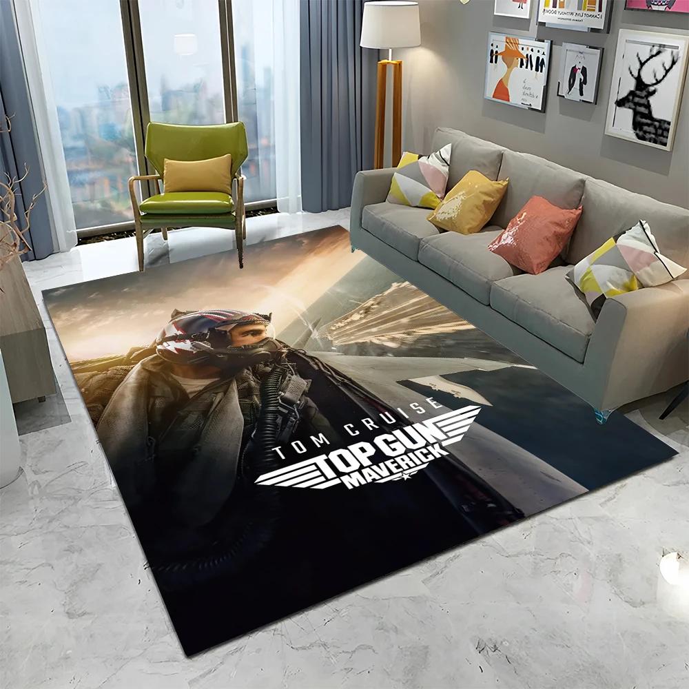 Top Gun Classic Movie Sign Tom Cruise Carpet Rug for Home Living Room Bedroom Sofa Doormat Decor,kid Area Rug Non-slip Floor Mat