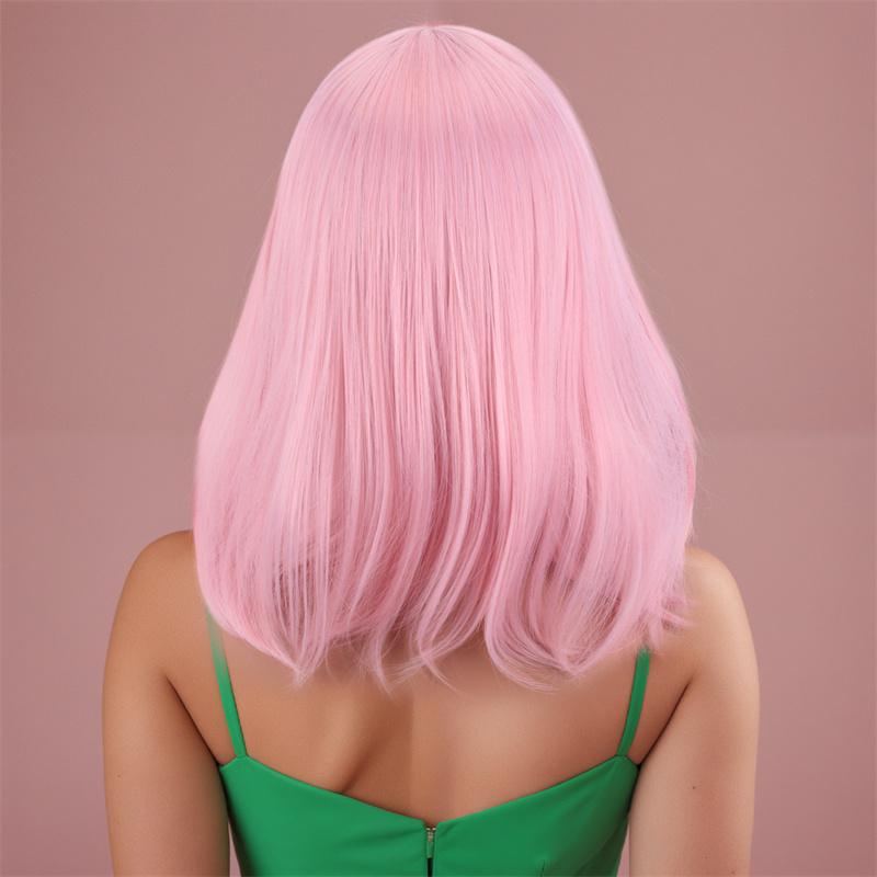 Short Wigs for Women Synthetic Hair Cosplay Wig with Bangs Straight Anime Movie Costume Party Halloween Wig Drag Queen