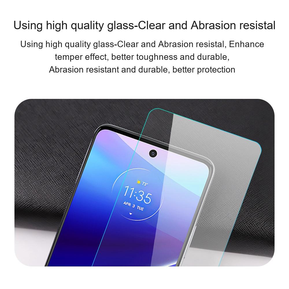 AMORUS For Motorola Moto E22 4G Anti-explosion Anti-fingerprint Film 2.5D Arc Edge 9H High Aluminum-silicon Glass Screen Protector