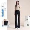 Women's Black High-Waisted Micro-Flare Suit Pants - Slimming, Body-Shaping, Petite Bell Bottoms for Spring & Autumn