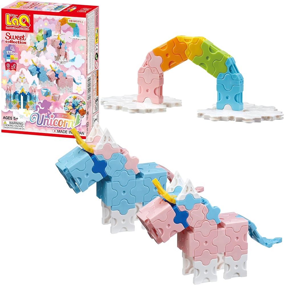 Yoshiritsu LaQ Sweet Collection Unicorn Building Blocks Set Creative Play Toy