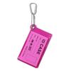 Pvc Transparent Id Card Holder With Keychain Fluorescent Clear Card Case Credential Holder For Student Bus Card Work Id