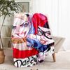 Harley Quinn Theme Printed Blanket - Perfect for Couch, Bed, Travel & Outdoor Use | Machine Washable, Cozy & Durable.